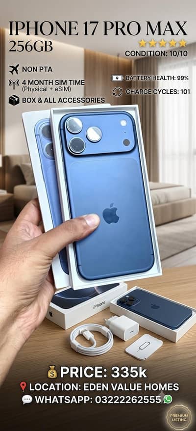 Apple iPhone 17 Pro Max | non pta | 256gb | 4 month sim time