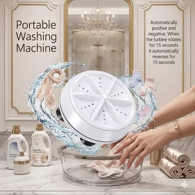Mini Portable Folding Washing Machine - Brand New - Cash On Delivery