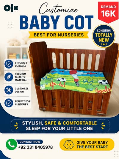 Baby Cot | Baby Bed | Kids Furniture | Bassinet | crib | Customize