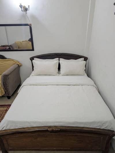 Double Bed with spring mattress urgent sale