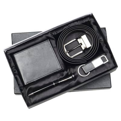 Premium Genuine Pure Leather 4-in-1 Gift Box Set for Men