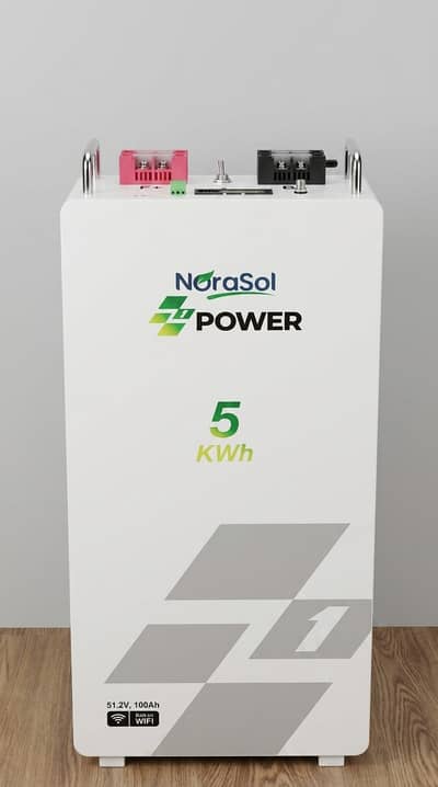 NoraSol 5.12kWh Lithium Battery ($\text{LiFePO}_4$) – Islamabad 
