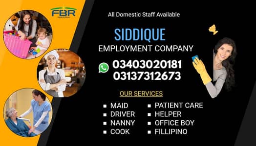 Maids / House Maids / cook / Nanny , chef / Baby Sitter maid available