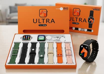 Ultra Smart Watch 7 Straps Multicolor ip68 Waterproof