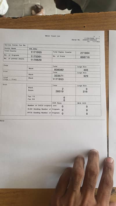 konica  bizhub 368e-A3 machine-meter 11.7 lakh Hyderabad