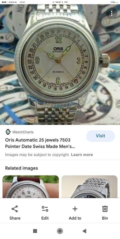 Oris big crown Automatic 25 jewels 7503 Pointer