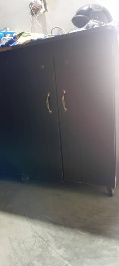 iron stand with cabinet