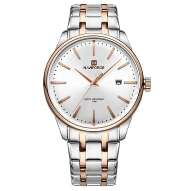 Naviforce 9230 Gentle Flutter Men’s Watch-Sliver Rose Gold