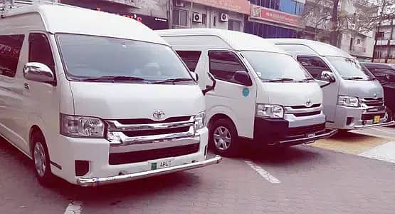 Rent a car in Lahore Grand cabin Hyundai Starex van Toyota Prado