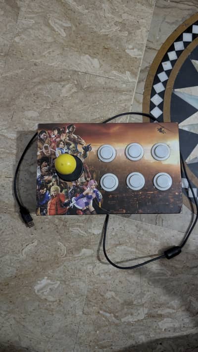 Usb Game Controller Joystick 6 Buttons Game Arcade Made Of Wooden