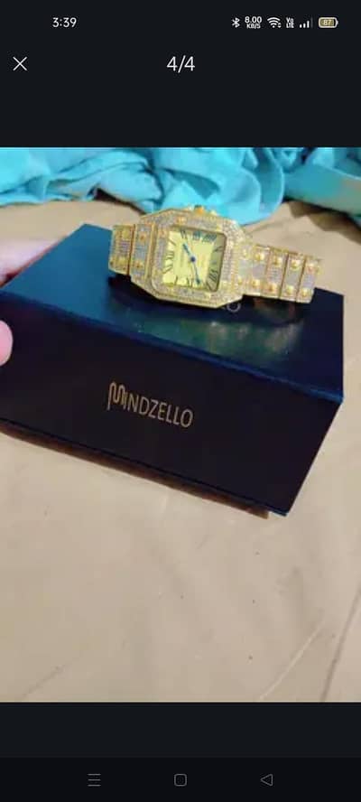 CARTIER WATCH IN GOLD COLOUR AND MINI DIAMOND