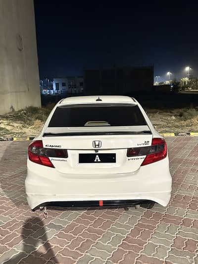 Honda Civic rebirth 2013 model white color
