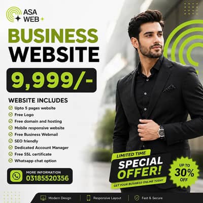 Professional Business Website Design | Complete Website Only Rs. 9,999