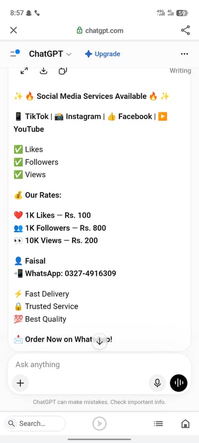 TikTok Instagram Facebook YouTube like followers views available for
