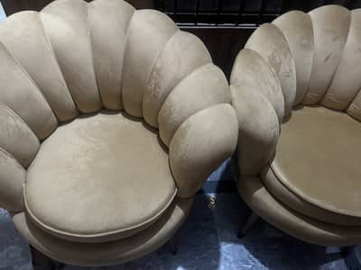 Beige 2 pairs sofa set