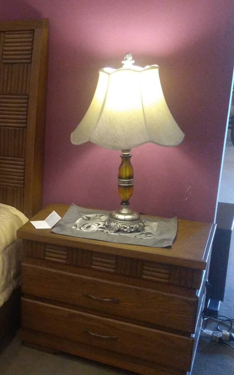 Solid Ashwood bed set including side table and dressing table 0