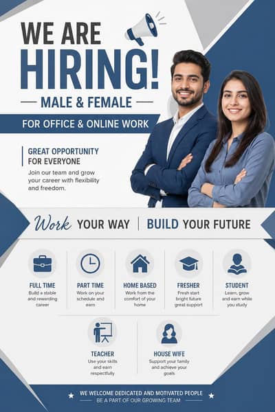 hiring now male and female