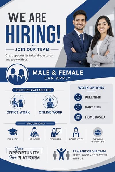 Hiring male and female for work