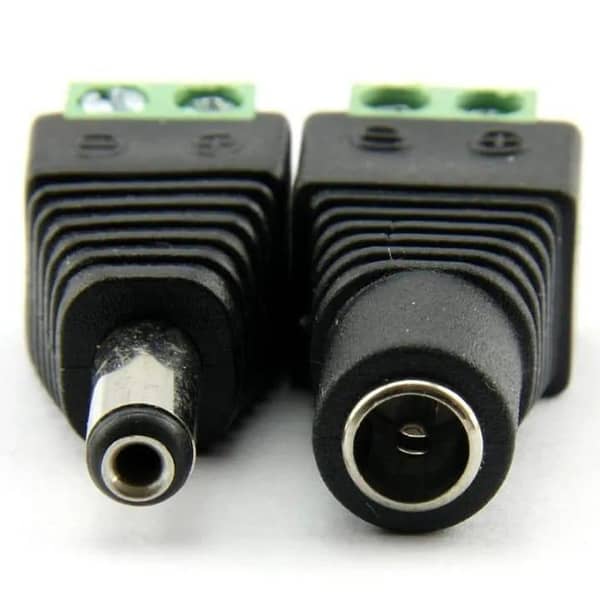 DC Power Jack: 5.5mm x 2.1mm CCTV Power Connector (Male and Female)