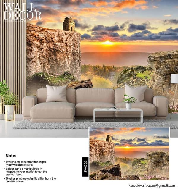 Wall Decor Wallpaper Flex 10x10 Size with Pakistan Pattern