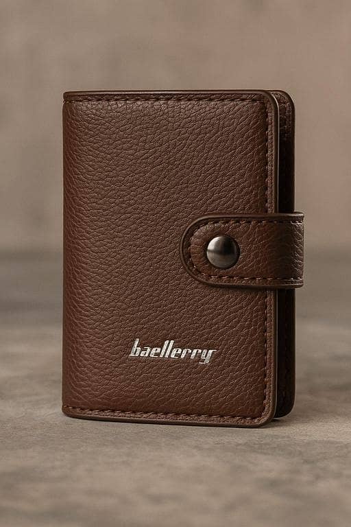Carbon Fiber RFID Card Holder Wallet for Men, Black Magic Trifold Slim Leather Wallet