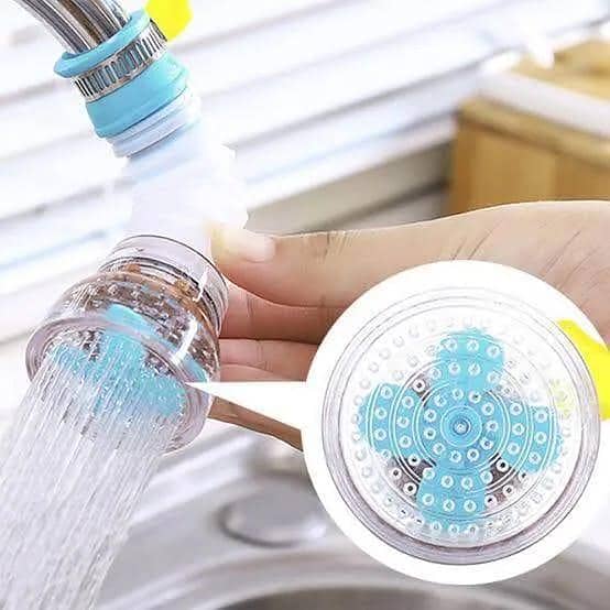 360 Degree Rotating Faucet Water Filter with Activated Carbon for Kitchen - Splash-Proof Nozzle