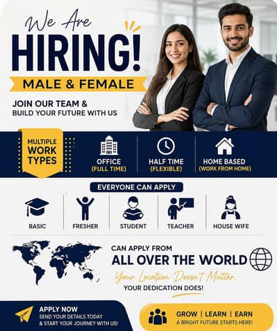 Hiring Now Male And Female