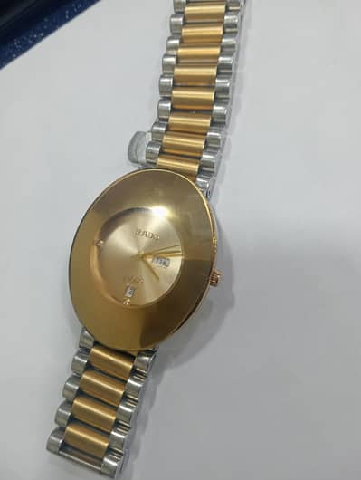 Two tone Japan watch for men Thak shaped Quartz watch