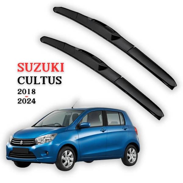 Tri-Stage Windshield Wiper Blades for Suzuki Cultus (2018–2024) – All-Weather Rubber | Silent Streak