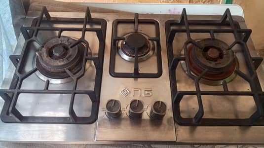 NasGas 3 Heavy Iron Burners Built-in Gas Stove