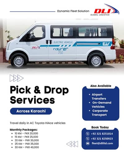 Pick and drop Serices across karachi