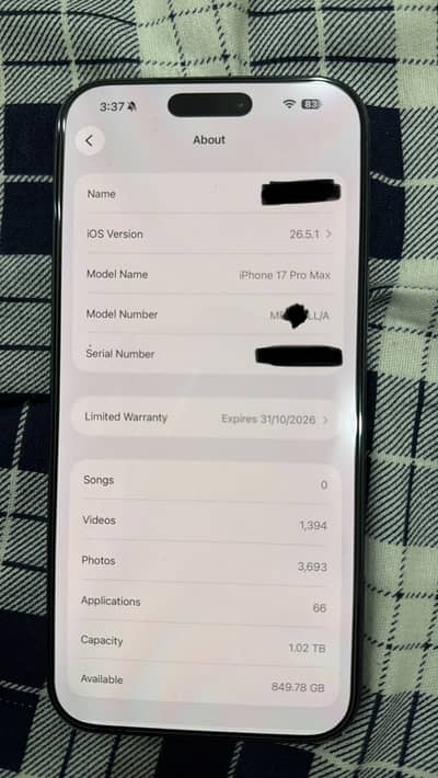 Iphone 17 pro max Jv