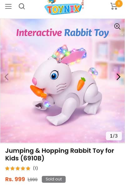 Cute battery operated rabbit music ,light,walk free delivery available