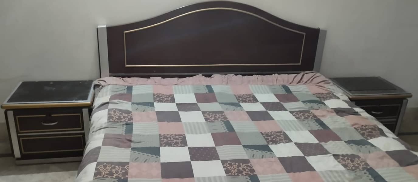Bed With Side Table & Dressing 0