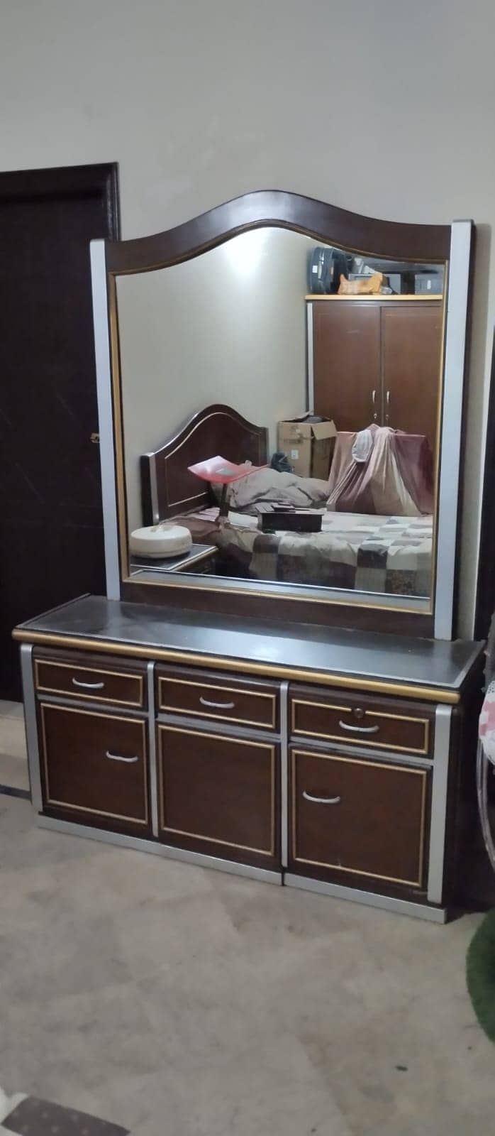 Bed With Side Table & Dressing 1