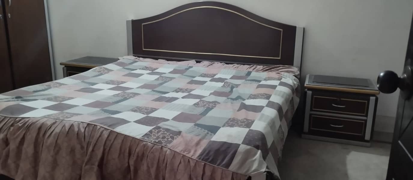 Bed With Side Table & Dressing 2
