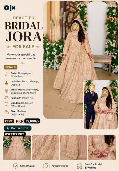 Bridal Walima Jora For Sale