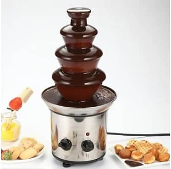 4 layers Electric Chocolate Fountain Chocolate Fondue Melt Waterfall M