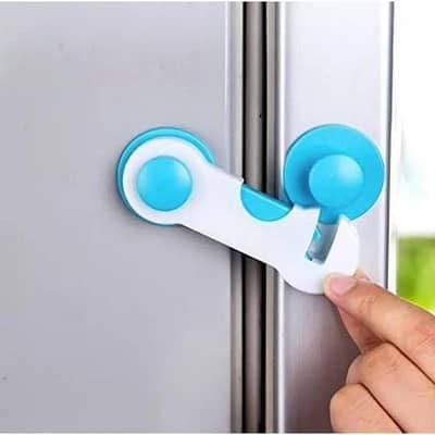 Child Safety Fridge Lock Blue ABS 9cm One Click