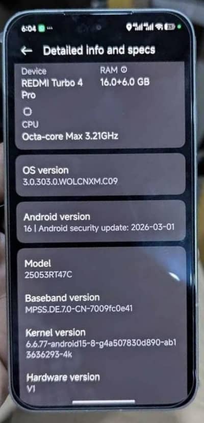 Xiaomi Redmi Turbo 4 pro