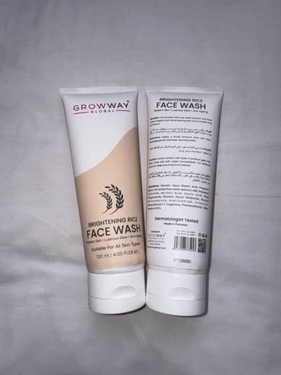 Growway Brightening Rice Face Wash – Brand New & Original (120ml)