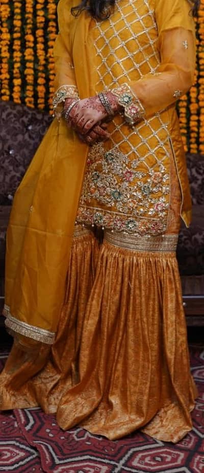 Traditional Mehndi wear semi formal dress