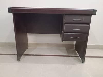 study  table with 3 drawers ( barely used)