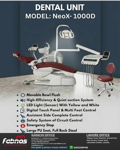 Brand New Dental Unit Model: 1000D - Made in China
