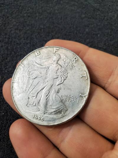 USA ANTIQUE 1906 LIBERTY DOLLAR COIN, USA OLD COIN, USA RARE COIN