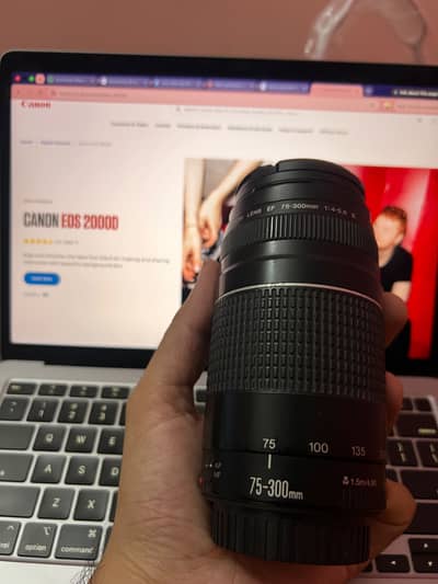 Canon EF 75-300mm f/4-5.6 III Lens + UV Filter 58mm