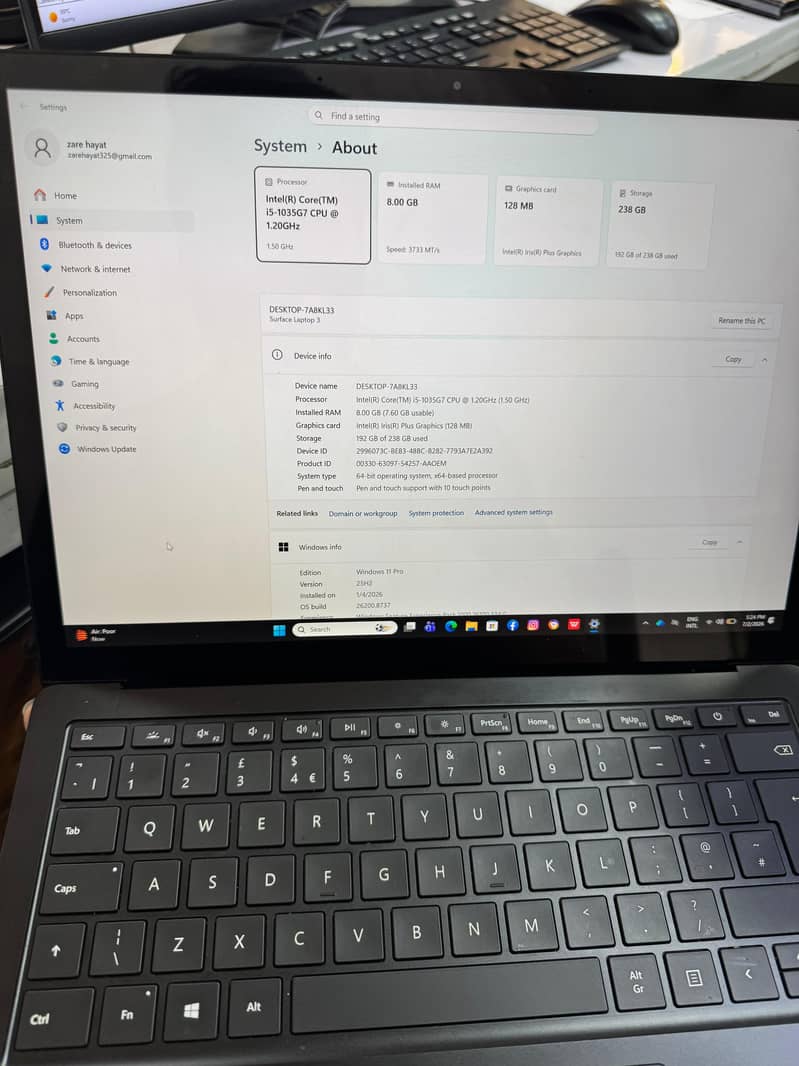 Surface core i5 10Th Generation 0