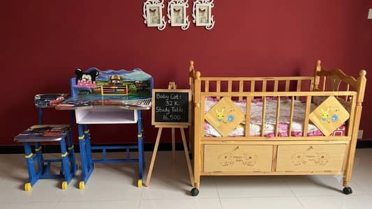 baby cot baby crib kid sbed kids study table kids swing kids table