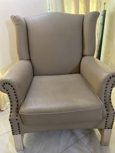 Pair of high back sofa chairs