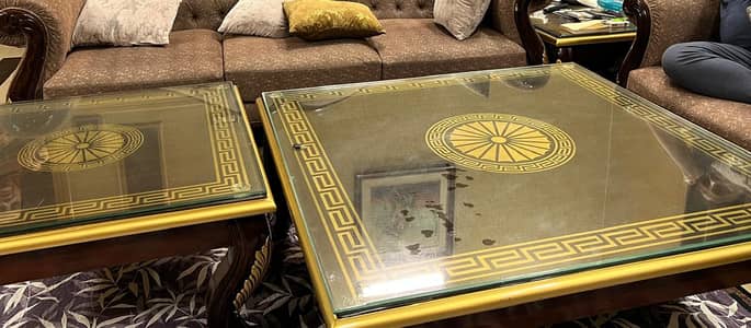 Table set /  4by4 glass Polish Table | 3by3 Table